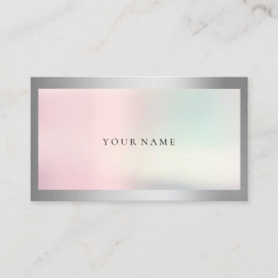 Carte De Visite Ombre a encadré la perle argentée grise simpleme