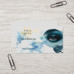 Carte De Visite Ombre à paupières bleu profond vibrant 