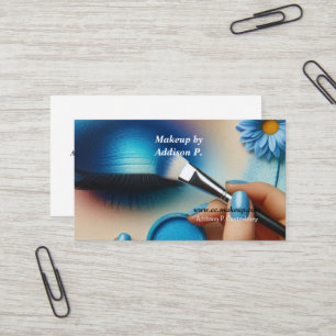 Carte De Visite Ombre à paupières bleue scintillante Maquillage