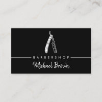 Ombre de rasoir de logo de barbier