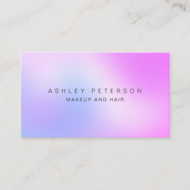 Carte De Visite Ombre iridescent olographe rose moderne de (Devant)