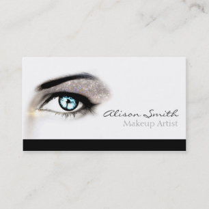 Carte De Visite Ombre parties scintillant argent - Artiste maquill