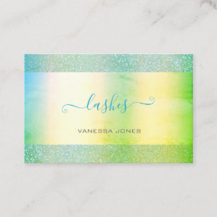 Carte De Visite Ombre vert jaune Turquoise vert d'eau