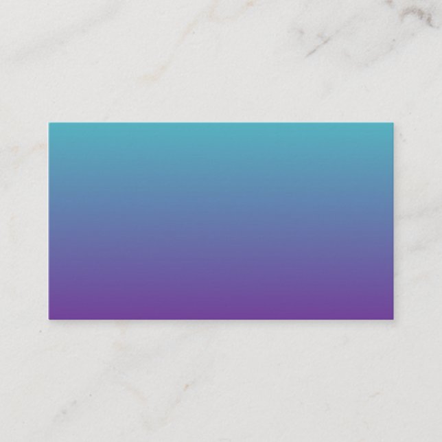 Carte De Visite Ombre violette turquoise (Devant)