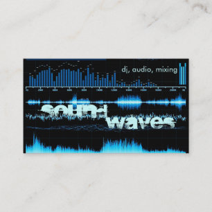Carte De Visite ondes de fréquence bleue DJ/carte de visite produ