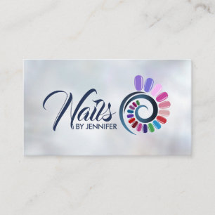 Carte De Visite Ongles colorées Rendez-vous en spirale
