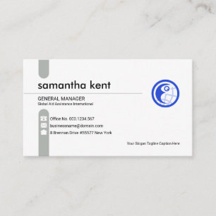 Carte De Visite Onglet Colonne gris minimaliste Démarrage PDG fond