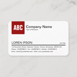 Carte De Visite Onglet Couleur - Rouge rubis (shell)