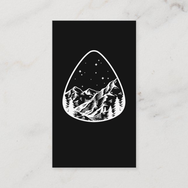 Carte De Visite Onglet de guitare Mountain Plectrum Music Guitaris (Devant)