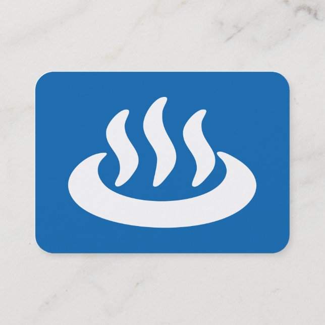 Carte De Visite Onsen ♨ Hot Spring 温 泉 Japonais (Dos)