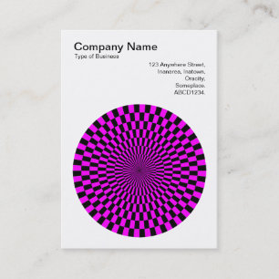 Carte De Visite Op Art - Noir et Magenta