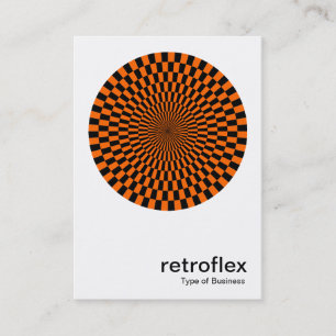 Carte De Visite Op Art rétro - Orange et noir