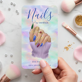 Carte De Visite Opal Chic Nail Salon Manicurist Artist Stylish