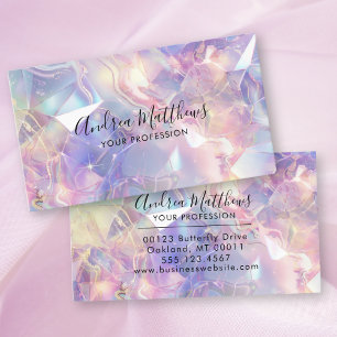 Carte De Visite Opal Gemstone Texture Pastel