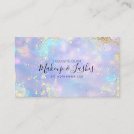 Carte De Visite Opal Holographic MUA Beauté Salon Artiste maquilla