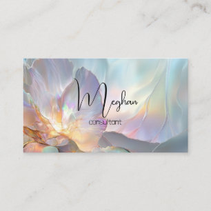 Carte De Visite Opale pastel abstrait