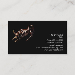Carte De Visite Opérateur en bourse professionnel Wall Street