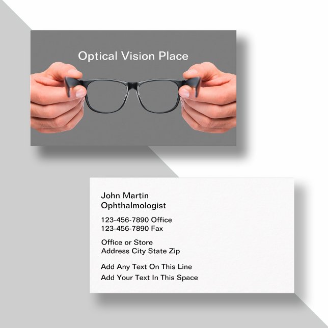 Carte De Visite Ophtalmologiste des soins de vision optique (Créateur téléchargé)