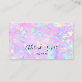 CARTE DE VISITE optionnel rose holographique FAUX