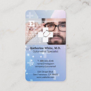 Carte De Visite Optométrie   Graphique visuel   Docteur