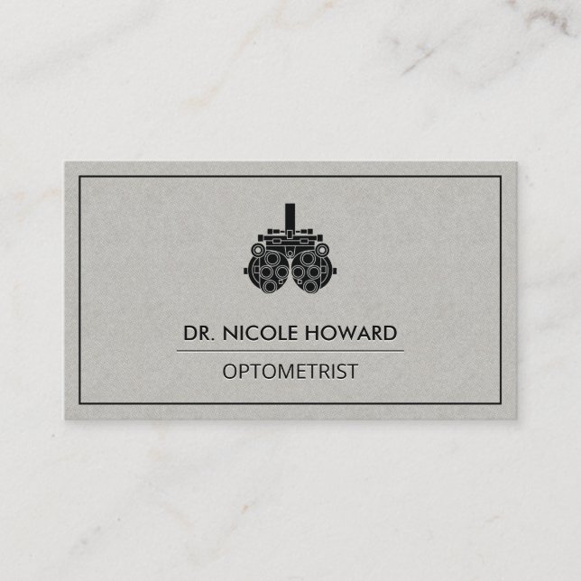 Carte De Visite Optométriste | Équipement Phoropter (Devant)