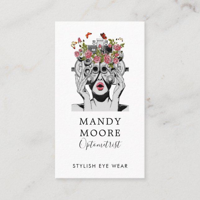 Carte De Visite Optométriste Rappel d'affaires et de rendez-vous (Devant)