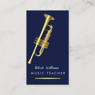 Carte De Visite Or bas de musicien de bande d'instrument de