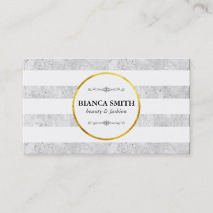 Carte De Visite Or & Blanc   Luxueux