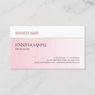 Carte De Visite Or blanc rose élégant professionnel moderne simp