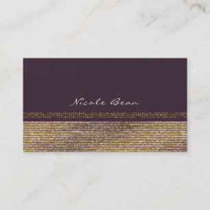 Carte De Visite Or Chic Doré Étincelant Glam Élégant Personnalisé