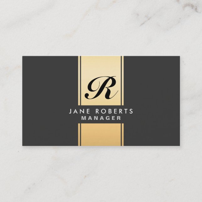 Carte De Visite Or élégant professionnel de Cosmetologist de (Devant)