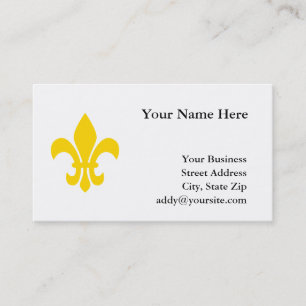 Carte De Visite Or Fleur de Lis