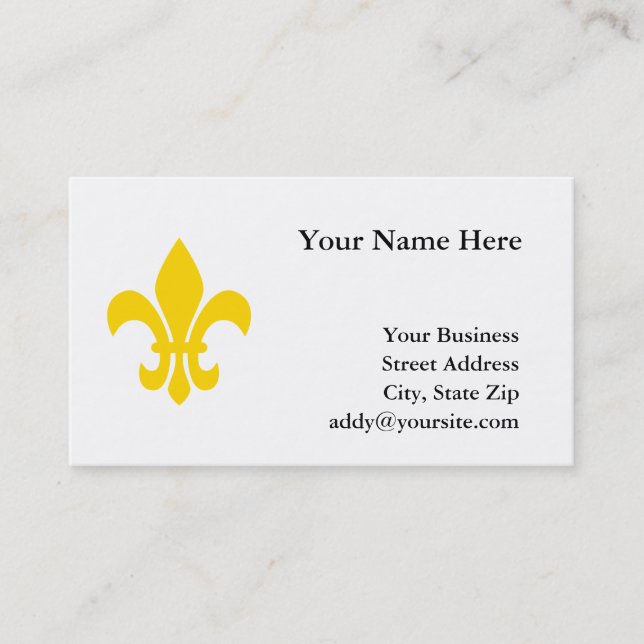 Carte De Visite Or Fleur de Lis (Devant)