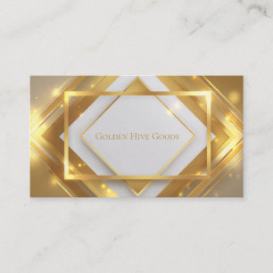 Carte De Visite Or Géométrique Métallisé Luxueux Diamant Opulent