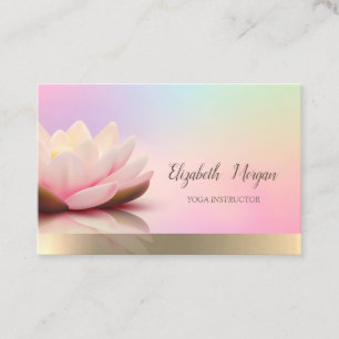 Carte De Visite Or holographique, Lotus, Yoga