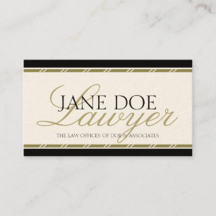 Carte De Visite Or juridique de cabinet juridique de conseiller