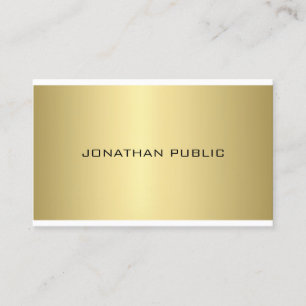 Carte De Visite Or look élégant professionnel moderne élégant sobr