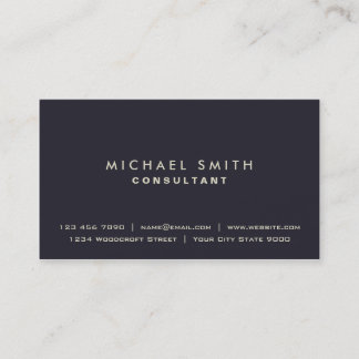 Carte De Visite Or moderne simple professionnel élégant sur le