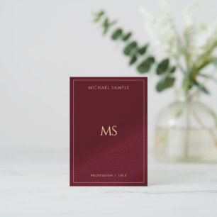 Carte De Visite Or Soie Luxueuse Monogramme Doré Élégant Professio