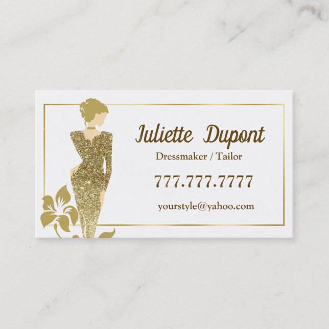 Carte De Visite Or stylé pour la fabrication de cartouches (Devant)