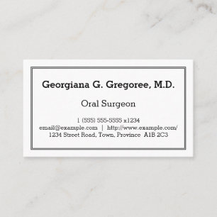Carte de visite oral personnalisable de chirurgien