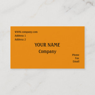Carte De Visite Orange
