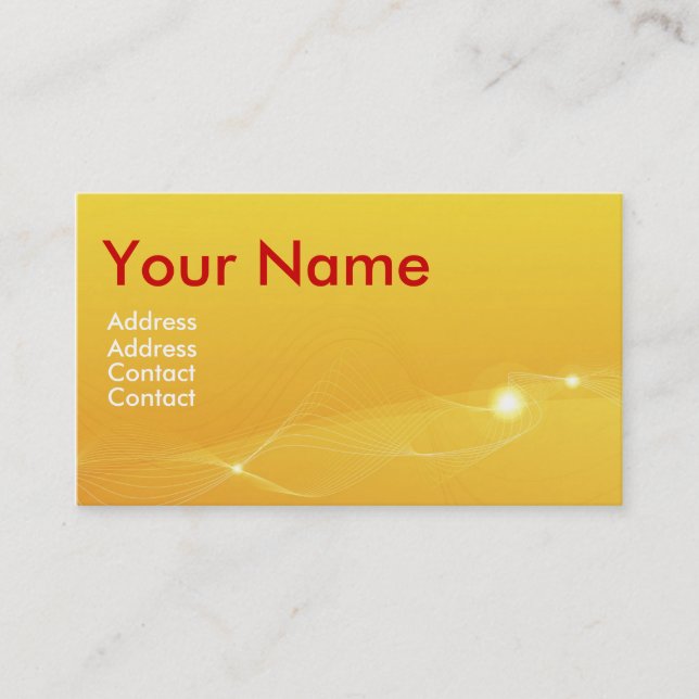 Carte De Visite Orange (Devant)