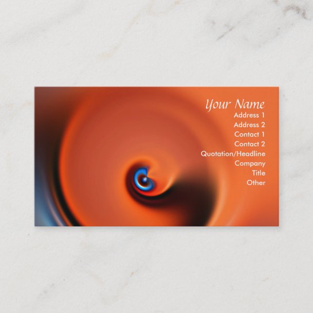 carte de visite orange (Devant)