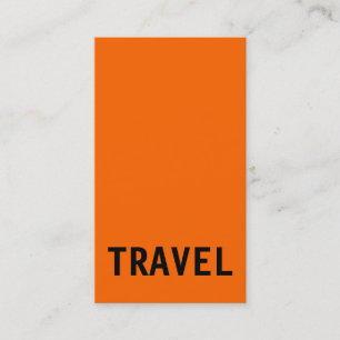 Carte de visite Orange Black Travel Agent