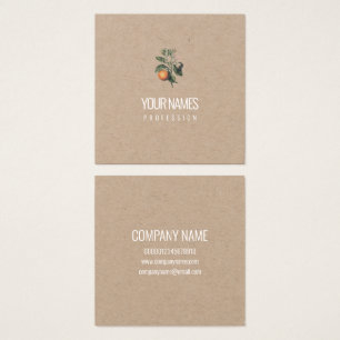 CARTE DE VISITE : "ORANGE BLOSSOM" : NATUREL