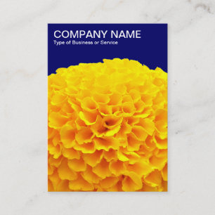 Carte De Visite Orange Chrysanthemum - Marine profonde