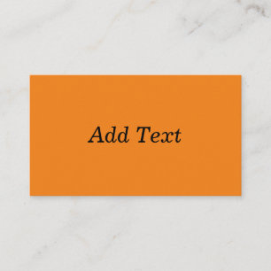 Carte De Visite Orange Créez Votre Propre Ajoutez Texte Personnali