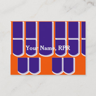 Carte de visite orange de sténographe judiciaire