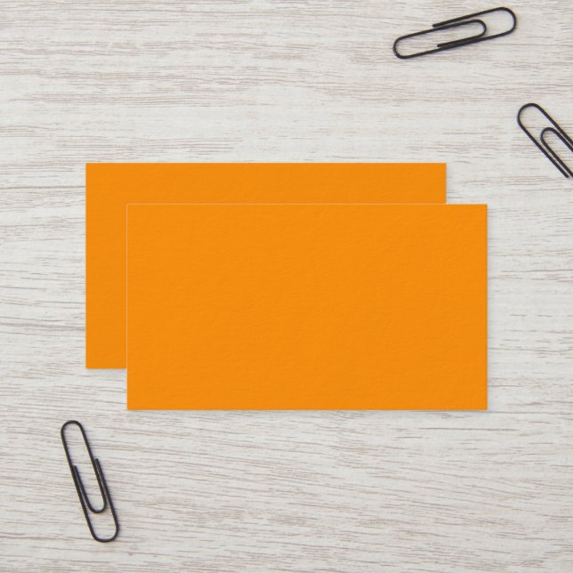 Carte De Visite Orange foncé Premium (Devant/Arrière en situation)